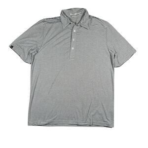 Criquet Golf Polo Mens Size Large Short Sleeve Pima Cotton Striped